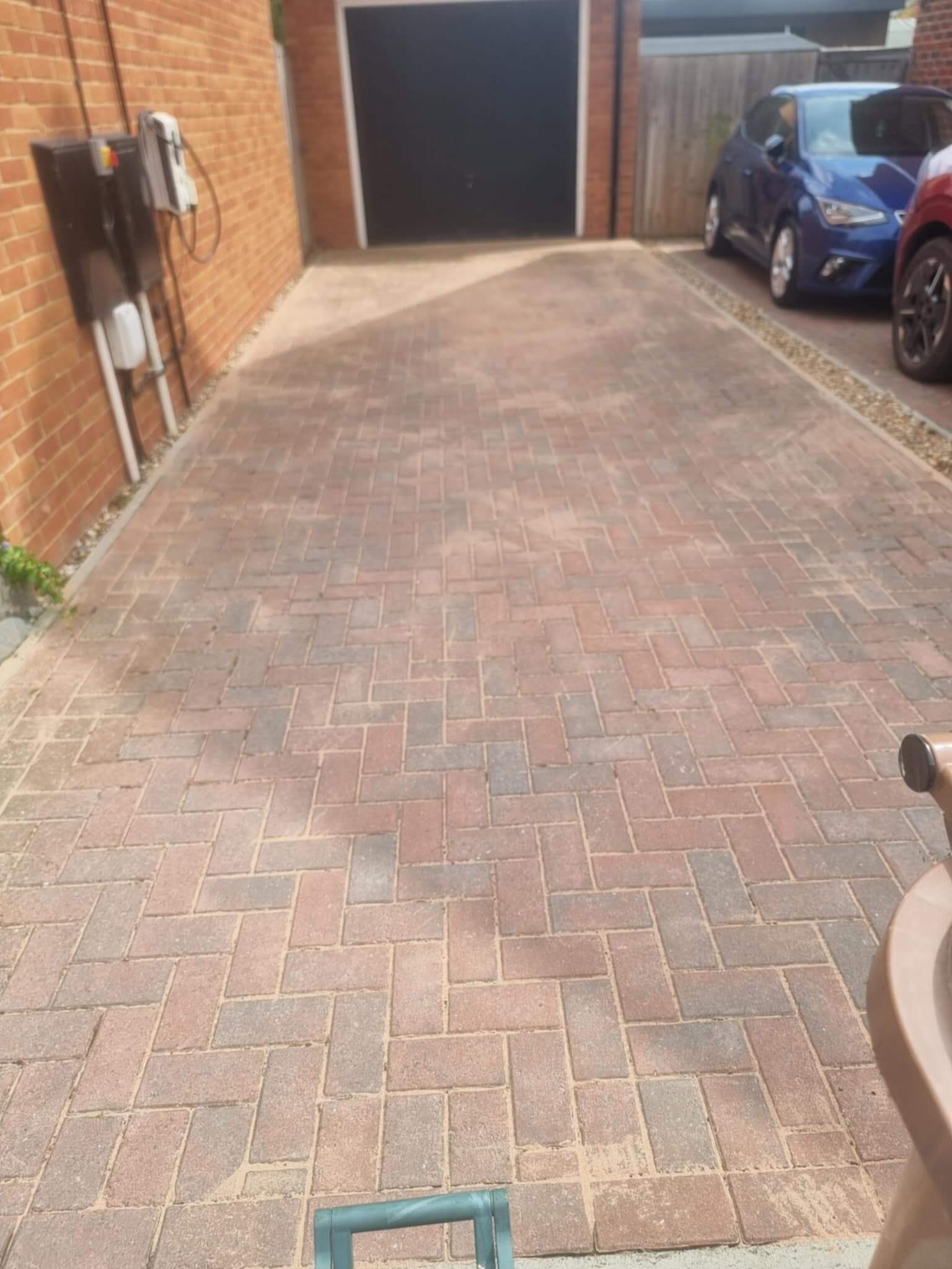 Completed block paving driveway in Oxfordshire — professionally installed by JP Garden Maintenance