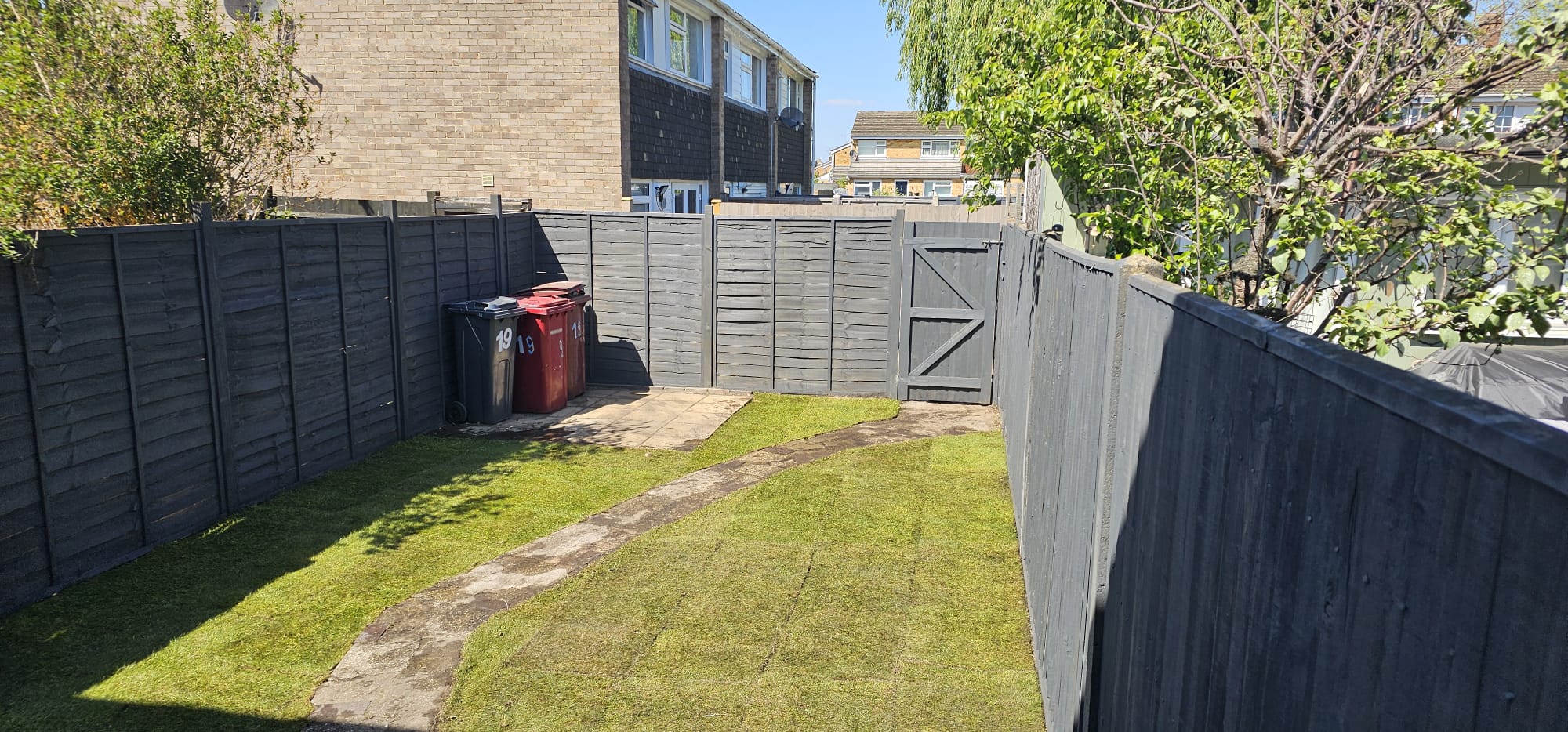 Fencing result: neat fencing installation